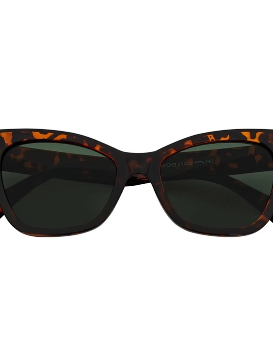 NWT Oversize Mid Century Modern Cat Eye Sunglasses Tortoise Green